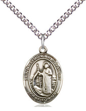 Load image into Gallery viewer, Saint Raymond Of Penafort Silver Pendant And Chain Religious