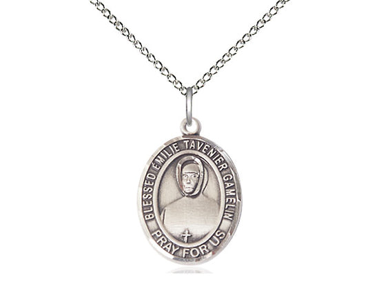 Blessed Emilie Gamelin Silver Pendant And Chain