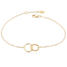Load image into Gallery viewer, Twisted Ring Gold Anklet Adjustable