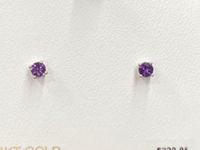 Load image into Gallery viewer, Amethyst Earrings White Gold