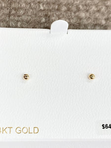 Small Gold Ball Stud Earrings