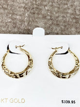 Load image into Gallery viewer, 14 K Yellow Gold Hoop Earrings