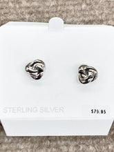 Load image into Gallery viewer, Silver Knot Earrings