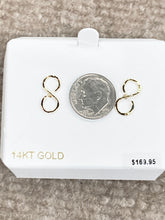 Cargar imagen en el visor de la galería, Gold Hammered Infinity Earrings