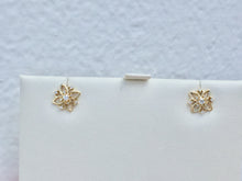 Load image into Gallery viewer, Diamond 14 K Gold Earrings