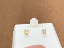 Laden Sie das Bild in den Galerie-Viewer, Blue Topaz 14 K Yellow Gold 0.64 Carat Stud Earrings