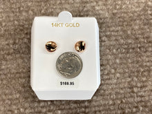 Cargar imagen en el visor de la galería, Rose Gold Button Stud Earrings