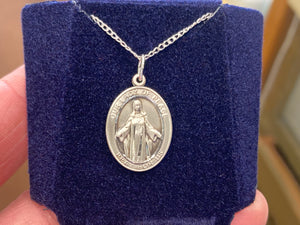 Our Lady Of Peace Silver Pendant And Chain