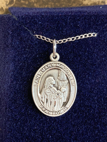 Saint Mary Magdalene Silver Pendant And Chain