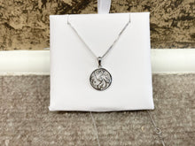 Load image into Gallery viewer, Silver Diamond Filigree Pendant