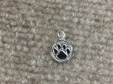 Load image into Gallery viewer, Silver Paw Print Charm