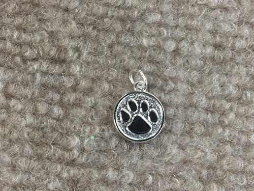 Silver Paw Print Charm