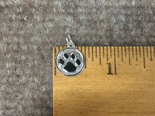 Load image into Gallery viewer, Silver Paw Print Charm