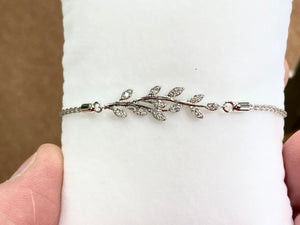 Diamond Silver Bolo Bracelet