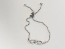 Load image into Gallery viewer, Diamond Infinity Silver Bolo Bracelet