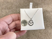 Load image into Gallery viewer, Silver Diamond Pendant Adjustable