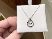 Load image into Gallery viewer, Silver Diamond Pendant Adjustable