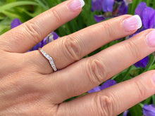 Load image into Gallery viewer, Diamond Curved Wedding Band