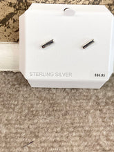 Load image into Gallery viewer, Silver Bar Earrings