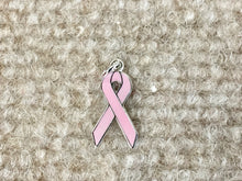 Load image into Gallery viewer, Pink Ribbon Silver Charm