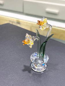 Daffodils Crystal Figurine