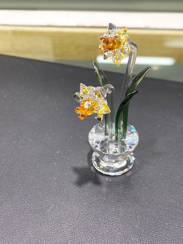 Daffodils Crystal Figurine