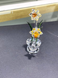Daffodils Crystal Figurine