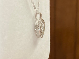 Shimmer Diamond Silver Pendant