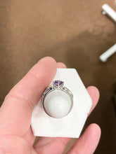 Load image into Gallery viewer, Amethyst Silver Celtic Trinity Ring
