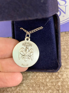 Saint Michael National Guard Silver Pendant With Chain