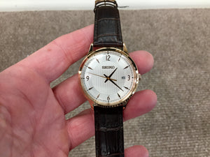Seiko Rose Color Men's Leather Watch