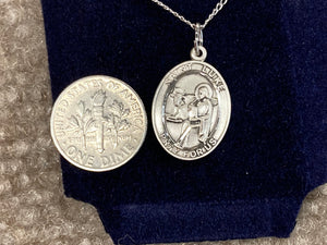 Saint Luke The Apostle Silver Pendant With Chain