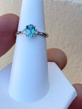Load image into Gallery viewer, Aquamarine And Diamond White Gold Ring