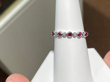 Load image into Gallery viewer, Ruby And Diamond Silver Ring