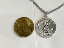 Load image into Gallery viewer, Saint Christopher Silver Pendant And Chain