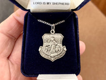 Charger l&#39;image dans la galerie, Lord Is My Shepherd Silver Pendant With Chain Religious