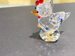 Rooster Crystal Figurine