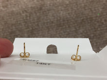 Cargar imagen en el visor de la galería, Half Moon 14 K Yellow Gold Earrings