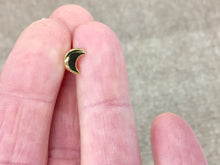 Load image into Gallery viewer, Half Moon 14 K Yellow Gold Earrings