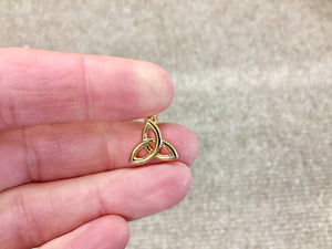 Celtic Infinity 14 K gold earrings