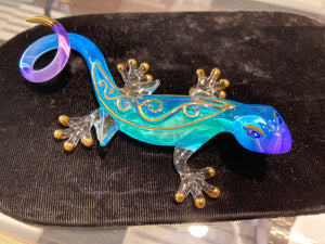 Desert Gecko Glass Figurine