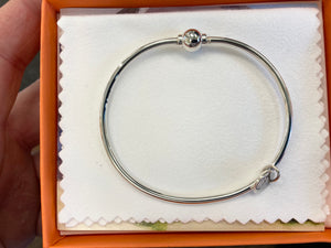 Cape Cod Sterling Silver Bangle Bracelet 7 Inch