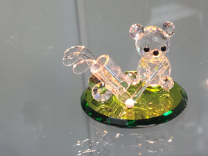 Tee Shot Teddy Crystal Figurine