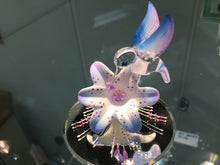 Load image into Gallery viewer, Hummingbird &amp; Flower Glass Figurine