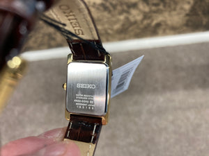 Seiko Women's Gold Colored Watch With Leather Strap
