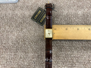 Seiko Women's Gold Colored Watch With Leather Strap