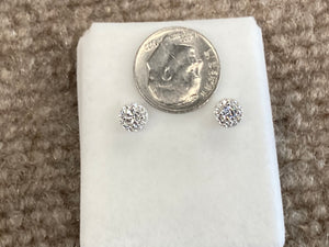 Silver Swarovski  Zirconium Earrings