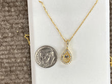Load image into Gallery viewer, Swarovski Zirconia Gold Plated Adjustable Pendant