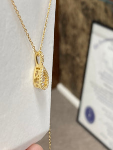 Swarovski Zirconia Gold Plated Adjustable Pendant