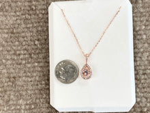 Load image into Gallery viewer, Swarovski Zirconia Rose Gold Plated Adjustable Necklace